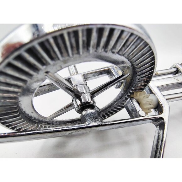 Robinson Hand Crank Egg Beater Vintage Manual Mixer Stainless Steel White Handle - Picture 7 of 14